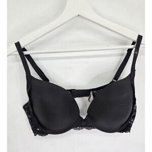 Victoria’s Secret Dream Angels Lace Push Up Bra 38C Black Elegant Lingerie